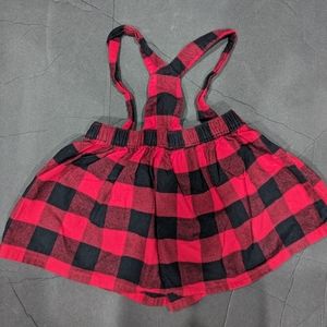 Girls skirt with straps black and red. 18mon